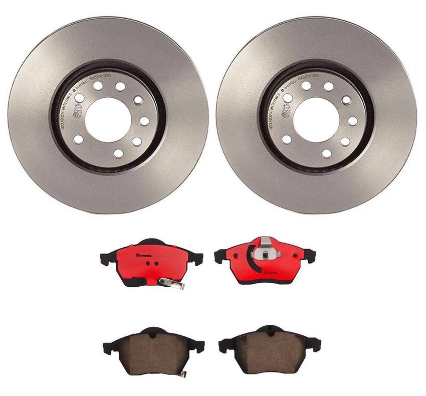 SAAB Brembo Brakes Kit - Pads and Rotors Front (308mm) (Ceramic) 93192749 - Brembo 3119967KIT